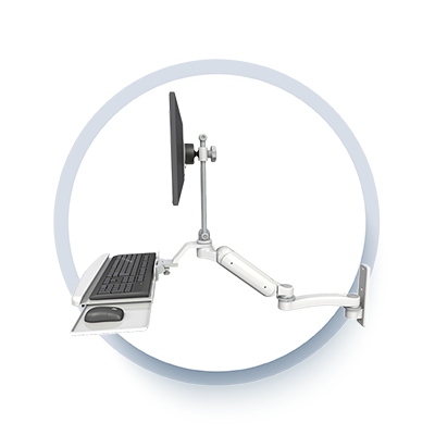 180 ICW True Sit-Stand Workstation that Stows Compactly