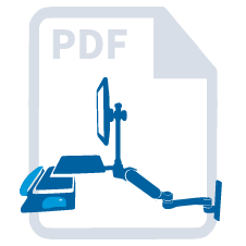  AccessMount 180 ICW: True Sit-Stand Workstation that Stows Compactly
