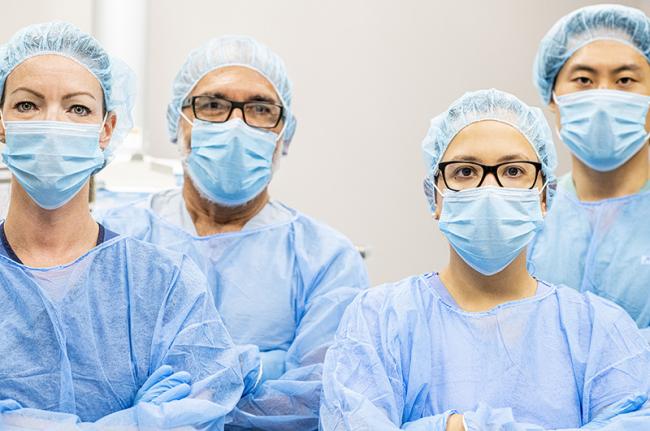 Nurses in scrubs 