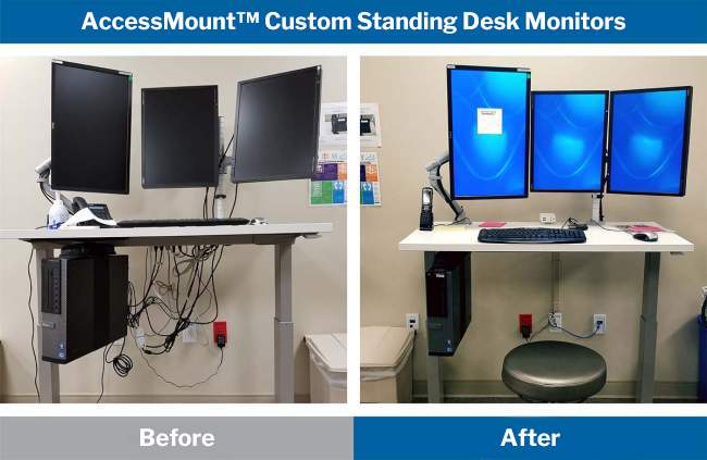 AccessMount™ Custom Standing Desk Monitors