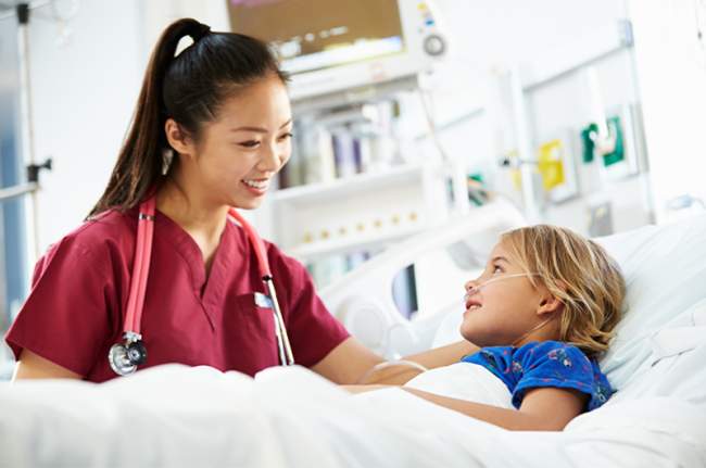nurse and patient
