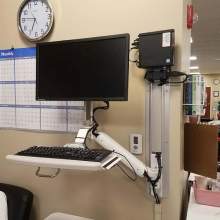 Ultra 182 Wall Workstation with Ergovision 710 Monitor Slider