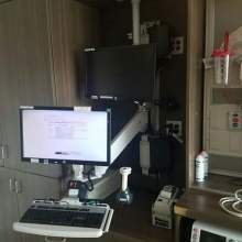 5120 Wall Workstation with 95 Ceiling Monitor Mount