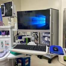 510 Wall Workstation Mounted to Cart