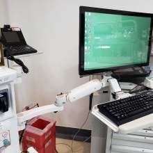 180 Wall Workstation Mounted to Cart