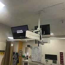 Elite 6220 Ceiling Workstation with 182 Pole Monitor Mount