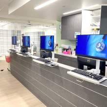 Custom Ergovision 65 Pole Workstation with KDB Tray