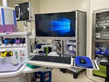 510 Wall Workstation Mounted to Cart