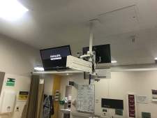 Elite 6220 Ceiling Workstation with 182 Pole Monitor Mount