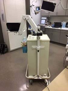 Elite 5216 Laptop Pole Workstation Mounted to Cart